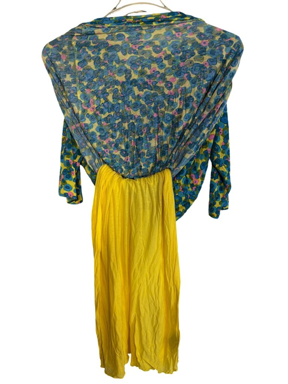 Boden Sophia Floral Jersey Sheath Dress Women Yellow Blue Pink 3/4 Sleeve US 12L - Picture 7 of 9